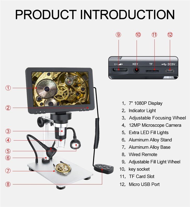 4. Larger LCD digital microscope