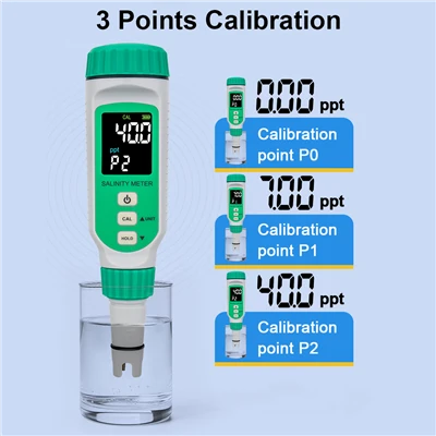 Rechargeable Color LCD Digital Salinity Meter factory